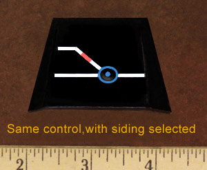 Fascia Mounted Turnout Control, with siding selected.